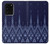 S3950 テキスタイル タイ ブルー パターン Textile Thai Blue Pattern Samsung Galaxy S20 Ultra バックケース、フリップケース・カバー