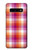 S3941 LGBT レズビアン プライド フラグ チェック柄 LGBT Lesbian Pride Flag Plaid Samsung Galaxy S10 Plus バックケース、フリップケース・カバー