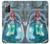 S3911 可愛いリトルマーメイド アクアスパ Cute Little Mermaid Aqua Spa Samsung Galaxy Note 20 バックケース、フリップケース・カバー