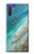 S3920 抽象的なオーシャンブルー色混合エメラルド Abstract Ocean Blue Color Mixed Emerald Samsung Galaxy Note 10 バックケース、フリップケース・カバー