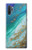 S3920 抽象的なオーシャンブルー色混合エメラルド Abstract Ocean Blue Color Mixed Emerald Samsung Galaxy Note 10 Plus バックケース、フリップケース・カバー