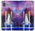 S3913 カラフルな星雲スペースシャトル Colorful Nebula Space Shuttle Samsung Galaxy A10 バックケース、フリップケース・カバー