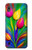 S3926 カラフルなチューリップの油絵 Colorful Tulip Oil Painting Samsung Galaxy A10 バックケース、フリップケース・カバー