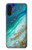 S3920 抽象的なオーシャンブルー色混合エメラルド Abstract Ocean Blue Color Mixed Emerald Samsung Galaxy A13 4G バックケース、フリップケース・カバー