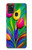 S3926 カラフルなチューリップの油絵 Colorful Tulip Oil Painting Samsung Galaxy A21s バックケース、フリップケース・カバー