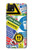 S3960 安全標識ステッカー コラージュ Safety Signs Sticker Collage Samsung Galaxy A22 5G バックケース、フリップケース・カバー