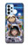 S3915 アライグマの女子 赤ちゃんナマケモノ宇宙飛行士スーツ Raccoon Girl Baby Sloth Astronaut Suit Samsung Galaxy A23 バックケース、フリップケース・カバー