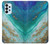 S3920 抽象的なオーシャンブルー色混合エメラルド Abstract Ocean Blue Color Mixed Emerald Samsung Galaxy A23 バックケース、フリップケース・カバー