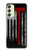 S3958 消防士の斧の旗 Firefighter Axe Flag Samsung Galaxy A24 4G バックケース、フリップケース・カバー