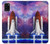 S3913 カラフルな星雲スペースシャトル Colorful Nebula Space Shuttle Samsung Galaxy A31 バックケース、フリップケース・カバー