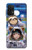 S3915 アライグマの女子 赤ちゃんナマケモノ宇宙飛行士スーツ Raccoon Girl Baby Sloth Astronaut Suit Samsung Galaxy A32 4G バックケース、フリップケース・カバー