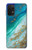 S3920 抽象的なオーシャンブルー色混合エメラルド Abstract Ocean Blue Color Mixed Emerald Samsung Galaxy A32 5G バックケース、フリップケース・カバー