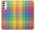 S3942 LGBTQ レインボーチェック柄タータンチェック LGBTQ Rainbow Plaid Tartan Samsung Galaxy A34 5G バックケース、フリップケース・カバー