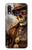 S3949 スチームパンクなスカルの喫煙 Steampunk Skull Smoking Samsung Galaxy A40 バックケース、フリップケース・カバー