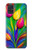 S3926 カラフルなチューリップの油絵 Colorful Tulip Oil Painting Samsung Galaxy A51 5G バックケース、フリップケース・カバー