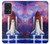 S3913 カラフルな星雲スペースシャトル Colorful Nebula Space Shuttle Samsung Galaxy A52s 5G バックケース、フリップケース・カバー