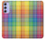 S3942 LGBTQ レインボーチェック柄タータンチェック LGBTQ Rainbow Plaid Tartan Samsung Galaxy A54 5G バックケース、フリップケース・カバー