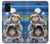 S3915 アライグマの女子 赤ちゃんナマケモノ宇宙飛行士スーツ Raccoon Girl Baby Sloth Astronaut Suit Samsung Galaxy A03S バックケース、フリップケース・カバー