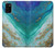S3920 抽象的なオーシャンブルー色混合エメラルド Abstract Ocean Blue Color Mixed Emerald Samsung Galaxy A03S バックケース、フリップケース・カバー