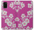 S3924 桜のピンクの背景 Cherry Blossom Pink Background Samsung Galaxy A03S バックケース、フリップケース・カバー