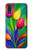 S3926 カラフルなチューリップの油絵 Colorful Tulip Oil Painting Samsung Galaxy A01 バックケース、フリップケース・カバー