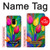 S3926 カラフルなチューリップの油絵 Colorful Tulip Oil Painting Samsung Galaxy A8 (2018) バックケース、フリップケース・カバー