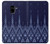 S3950 テキスタイル タイ ブルー パターン Textile Thai Blue Pattern Samsung Galaxy A8 (2018) バックケース、フリップケース・カバー