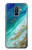 S3920 抽象的なオーシャンブルー色混合エメラルド Abstract Ocean Blue Color Mixed Emerald Samsung Galaxy A6+ (2018), J8 Plus 2018, A6 Plus 2018  バックケース、フリップケース・カバー