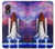 S3913 カラフルな星雲スペースシャトル Colorful Nebula Space Shuttle Samsung Galaxy Xcover 5 バックケース、フリップケース・カバー