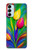 S3926 カラフルなチューリップの油絵 Colorful Tulip Oil Painting Samsung Galaxy M14 バックケース、フリップケース・カバー