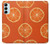 S3946 オレンジのシームレスなパターン Seamless Orange Pattern Samsung Galaxy M14 バックケース、フリップケース・カバー