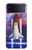 S3913 カラフルな星雲スペースシャトル Colorful Nebula Space Shuttle Samsung Galaxy Z Flip 4 バックケース、フリップケース・カバー