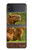 S3917 カピバラの家族 巨大モルモット Capybara Family Giant Guinea Pig Samsung Galaxy Z Flip 4 バックケース、フリップケース・カバー