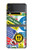 S3960 安全標識ステッカー コラージュ Safety Signs Sticker Collage Samsung Galaxy Z Flip 4 バックケース、フリップケース・カバー