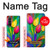 S3926 カラフルなチューリップの油絵 Colorful Tulip Oil Painting Samsung Galaxy Z Fold 3 5G バックケース、フリップケース・カバー