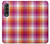 S3941 LGBT レズビアン プライド フラグ チェック柄 LGBT Lesbian Pride Flag Plaid Samsung Galaxy Z Fold 3 5G バックケース、フリップケース・カバー