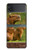 S3917 カピバラの家族 巨大モルモット Capybara Family Giant Guinea Pig Samsung Galaxy Z Flip 3 5G バックケース、フリップケース・カバー