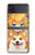 S3918 赤ちゃんコーギー犬コーギー女の子キャンディー Baby Corgi Dog Corgi Girl Candy Samsung Galaxy Z Flip 3 5G バックケース、フリップケース・カバー
