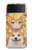 S3918 赤ちゃんコーギー犬コーギー女の子キャンディー Baby Corgi Dog Corgi Girl Candy Samsung Galaxy Z Flip 3 5G バックケース、フリップケース・カバー