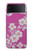 S3924 桜のピンクの背景 Cherry Blossom Pink Background Samsung Galaxy Z Flip 3 5G バックケース、フリップケース・カバー