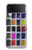 S3956 水彩パレットボックスグラフィック Watercolor Palette Box Graphic Samsung Galaxy Z Flip 3 5G バックケース、フリップケース・カバー