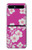 S3924 桜のピンクの背景 Cherry Blossom Pink Background Samsung Galaxy Z Flip 5G バックケース、フリップケース・カバー