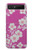 S3924 桜のピンクの背景 Cherry Blossom Pink Background Samsung Galaxy Z Flip 5G バックケース、フリップケース・カバー