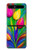 S3926 カラフルなチューリップの油絵 Colorful Tulip Oil Painting Samsung Galaxy Z Flip 5G バックケース、フリップケース・カバー