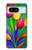 S3926 カラフルなチューリップの油絵 Colorful Tulip Oil Painting Google Pixel 8 バックケース、フリップケース・カバー