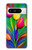 S3926 カラフルなチューリップの油絵 Colorful Tulip Oil Painting Google Pixel 8 pro バックケース、フリップケース・カバー