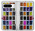 S3956 水彩パレットボックスグラフィック Watercolor Palette Box Graphic Google Pixel 8 pro バックケース、フリップケース・カバー