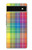 S3942 LGBTQ レインボーチェック柄タータンチェック LGBTQ Rainbow Plaid Tartan Google Pixel 6a バックケース、フリップケース・カバー