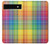 S3942 LGBTQ レインボーチェック柄タータンチェック LGBTQ Rainbow Plaid Tartan Google Pixel 6a バックケース、フリップケース・カバー