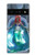 S3912 可愛いリトルマーメイド アクアスパ Cute Little Mermaid Aqua Spa Google Pixel 6 Pro バックケース、フリップケース・カバー